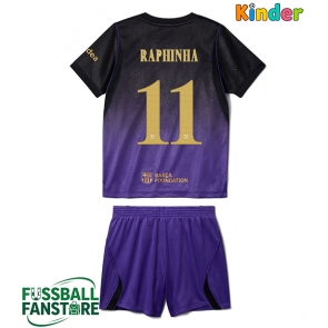 Barcelona Raphinha Belloli #11 Replik Auswärtstrikot Kinder 2026-27 Kurzarm (+ Kurze Hosen)